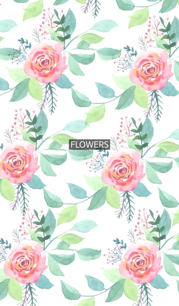 [LINE着せ替え] water color flowers_50の画像1