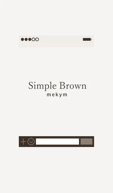 [LINE着せ替え] Simple[Brown]の画像1