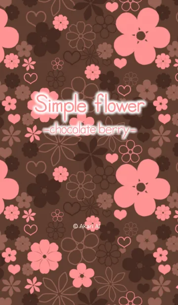 [LINE着せ替え] Simple flower -chocolate berry-の画像1