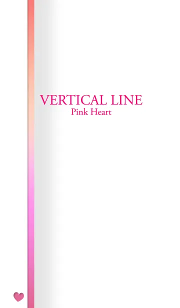 [LINE着せ替え] バーティカルライン ピンクハートの画像1