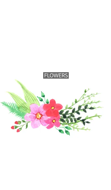 [LINE着せ替え] water color flowers_49の画像1