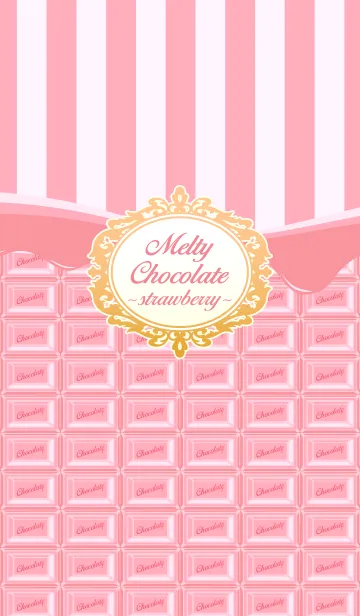 [LINE着せ替え] Melty chocolate ~strawberry~の画像1