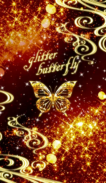 [LINE着せ替え] glitter butterfly~キラキラ蝶～の画像1