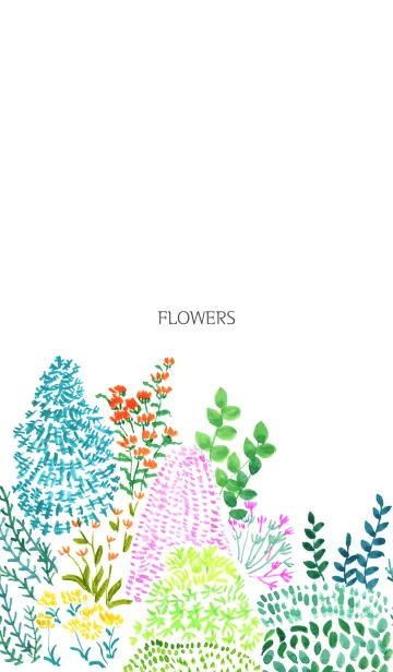 [LINE着せ替え] water color flowers_54の画像1