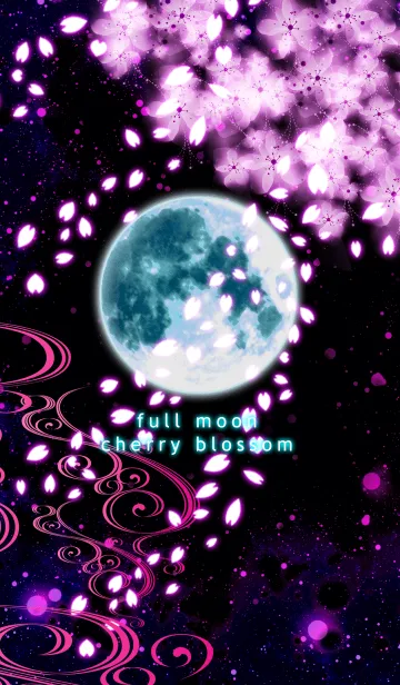 [LINE着せ替え] full moon cherry blossomの画像1