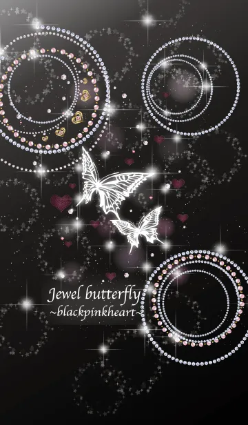 [LINE着せ替え] Jewel butterfly ~blackpinkheart~の画像1