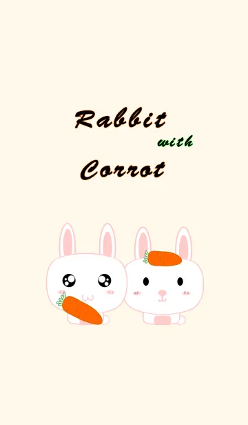 [LINE着せ替え] Rabbit with Carrotの画像1