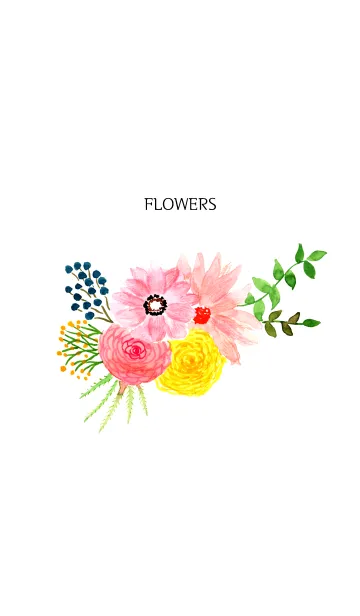 [LINE着せ替え] water color flowers_59の画像1