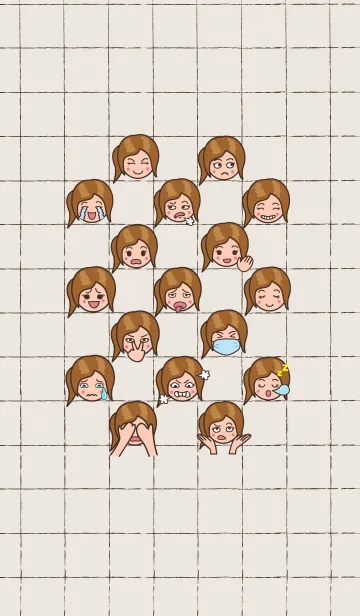 [LINE着せ替え] 顔の表情 (ミランダ)の画像1