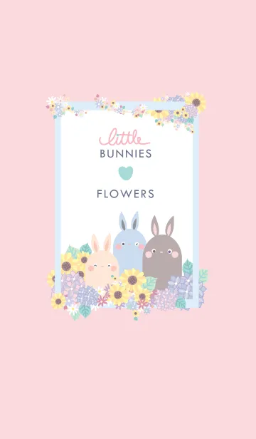 [LINE着せ替え] Little Bunnies Love Flowersの画像1