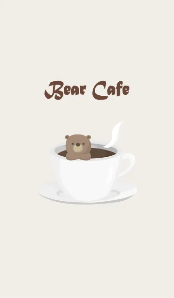 [LINE着せ替え] クマのコーヒーショップの画像1
