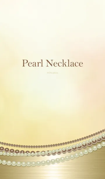 [LINE着せ替え] Pearl Necklace - Goldの画像1
