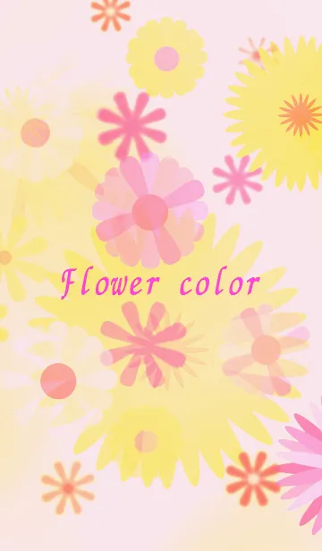 [LINE着せ替え] 花色の背景の画像1