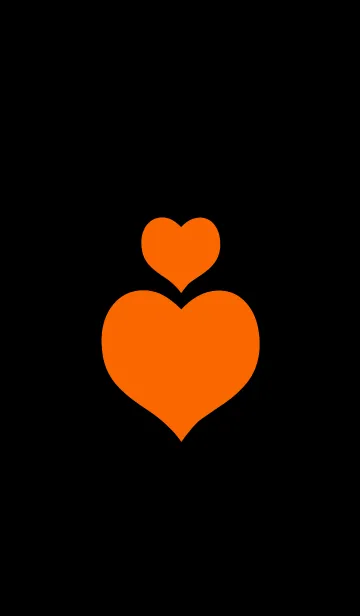 [LINE着せ替え] オレンジ ハートの画像1