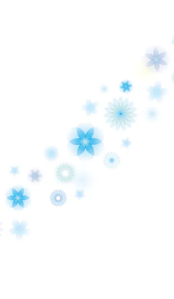 [LINE着せ替え] 青い花模様の画像1