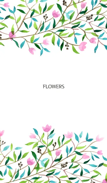 [LINE着せ替え] water color flowers_61の画像1