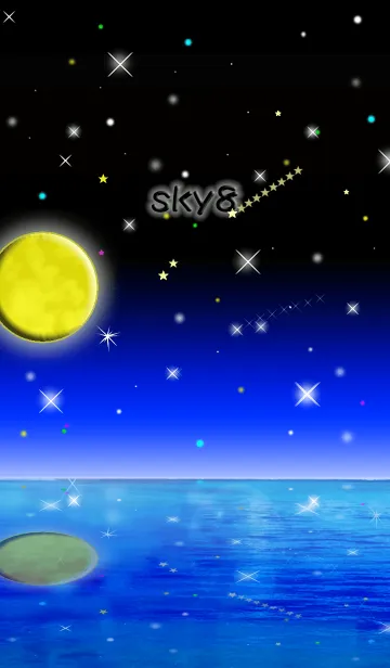 [LINE着せ替え] 夜空8(幻想的な月夜)の画像1