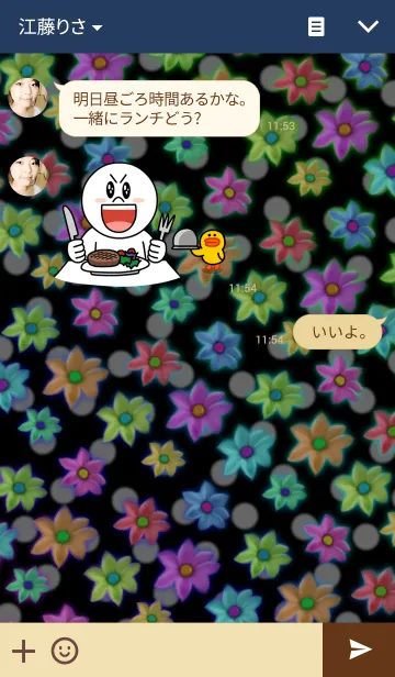 [LINE着せ替え] Flowers and polka dotsの画像3