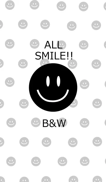 [LINE着せ替え] ALL SMILE！！ Black＆Whiteの画像1