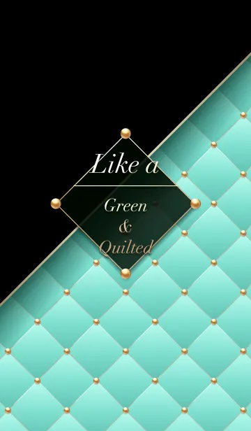 [LINE着せ替え] Like a - Green ＆ Quilted #Mintの画像1