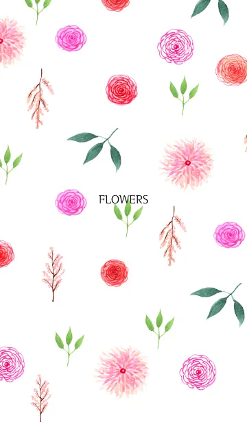 [LINE着せ替え] water color flowers_60の画像1