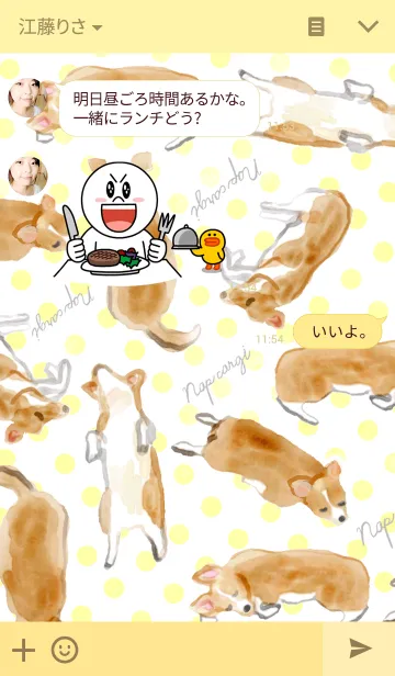 [LINE着せ替え] Nap corgiの画像3