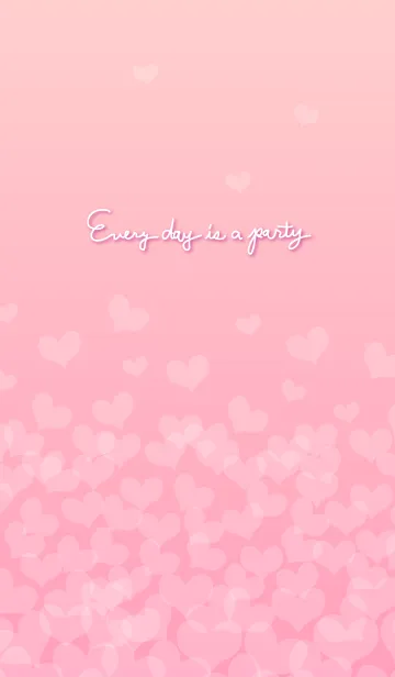 [LINE着せ替え] 毎日がパーティー-ハート2-の画像1