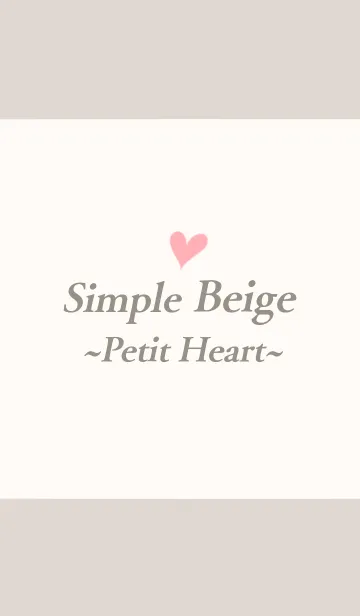 [LINE着せ替え] Simple Beige ~Petit Heart~の画像1