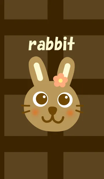 うさぎさんと茶色のLINE着せ替え