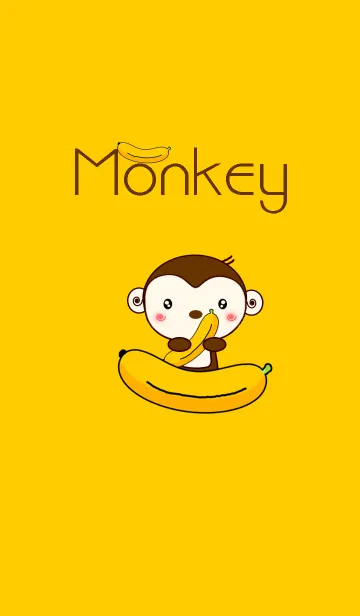 [LINE着せ替え] Monkey with bananasの画像1