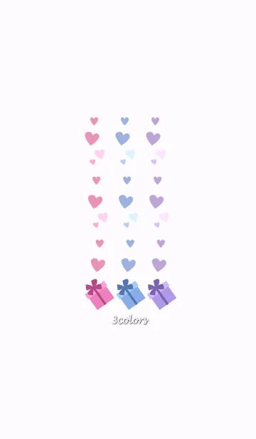 [LINE着せ替え] 3colors LOVEの画像1