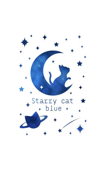 Starry cat ~blue~の着せ替えメイン画像