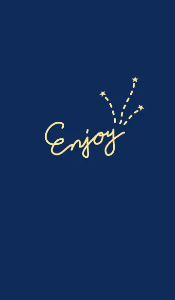 [LINE着せ替え] Enjoy-紺×ベージュ-の画像1