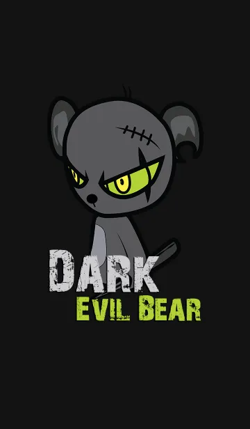 [LINE着せ替え] Dark Evil Bear Greenの画像1