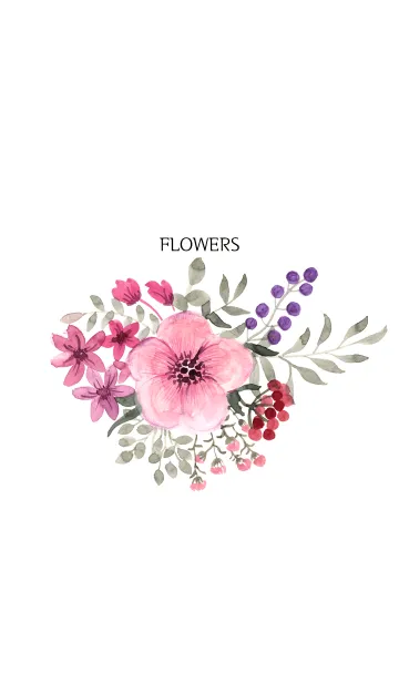 [LINE着せ替え] water color flowers_66の画像1