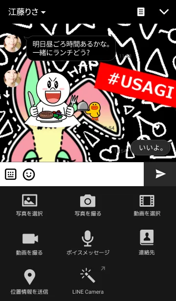 [LINE着せ替え] USAGI-SAN Themeの画像4