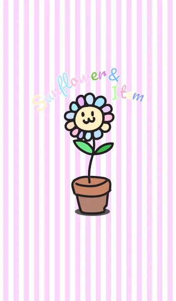 [LINE着せ替え] Sunflower and item PINK themeの画像1
