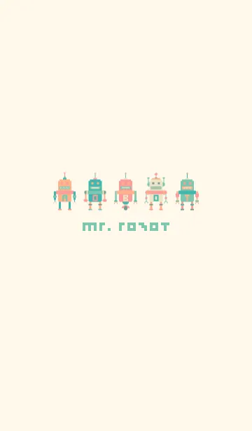 [LINE着せ替え] MR. ROBOT (PASTEL)の画像1