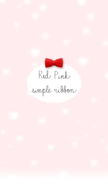 [LINE着せ替え] レッド ピンク シンプル リボンの画像1