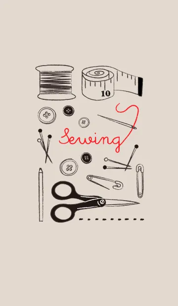 [LINE着せ替え] 裁縫道具の画像1