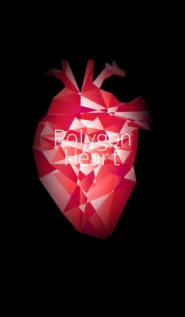 [LINE着せ替え] ハート（心臓）のポリゴンの画像1