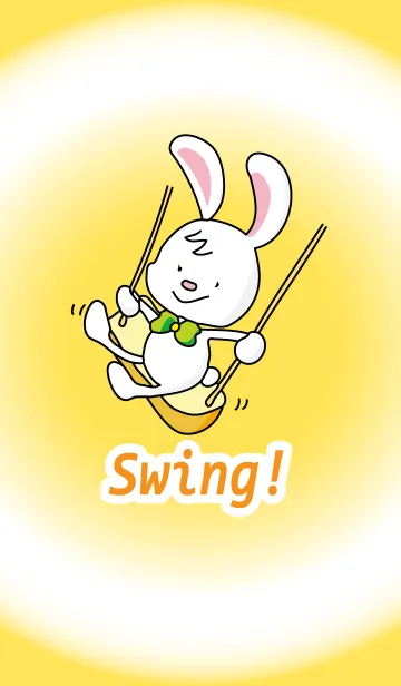 [LINE着せ替え] うさちゃんのリボンとブランコの画像1