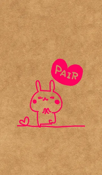 [LINE着せ替え] Pair kraftpaper (lady)の画像1