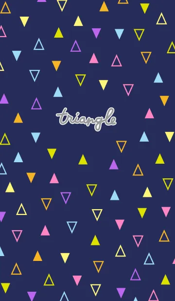 [LINE着せ替え] 三角3-カラフル-の画像1