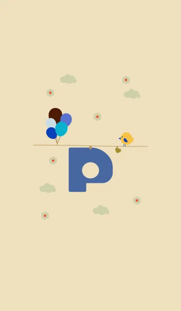 -キュート イニシャル P-の着せ替えメイン画像