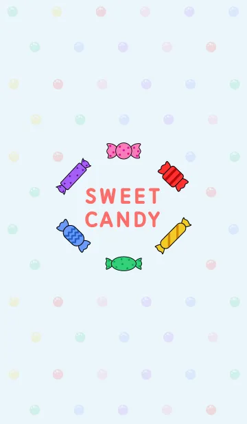 [LINE着せ替え] 'Sweet candy' simple themeの画像1