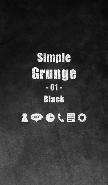 [LINE着せ替え] シンプル グランジ 01 ブラックの画像1