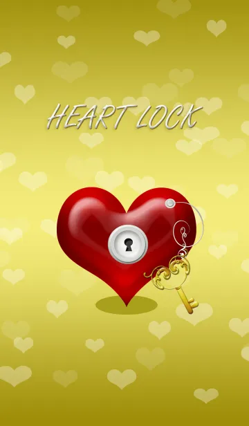 [LINE着せ替え] Love with heart lock and keyの画像1