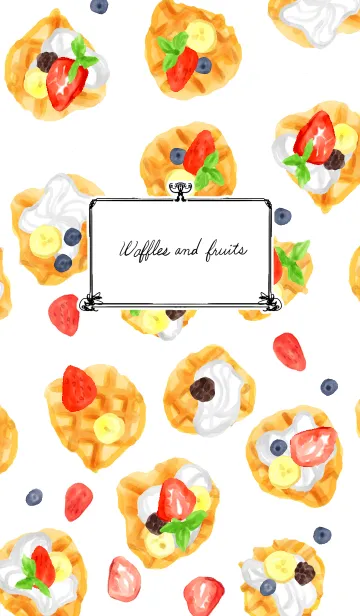 [LINE着せ替え] Waffles and fruitsの画像1