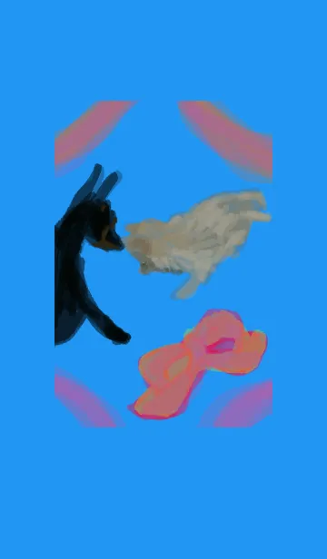 [LINE着せ替え] ピンシャーとポメラニアンの画像1